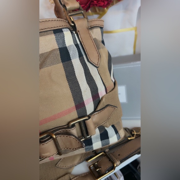 Burberry House Check Canvas Tote top handle/ Shoulder Bag - Picture 9 of 16